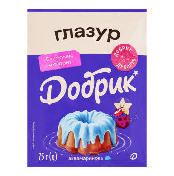 Глазур перламутрова аквамаринова Блискучий метеорит Добрик м/у 75г