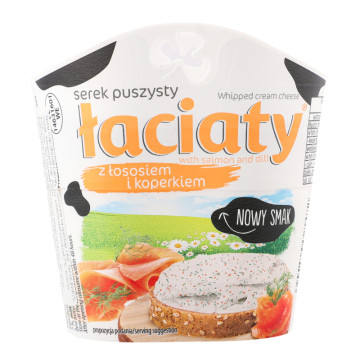 Крем-сир збитий з лососем та кропом Laciaty Mlekpol ст 150г