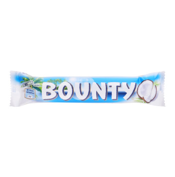 Цукерка з м'якоттю кокоса вкрита молочним шоколадом Bounty м/у 2х28.5г