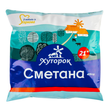 Сметана 21% Хуторок м/у 400г