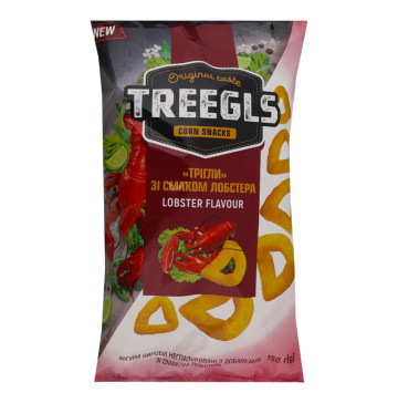 Вироби фігурні неглазуровані з добавками зі смаком лобстера Treegls м/у 150г