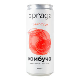 Напій безалкогольний слабогазований Грейпфрут Комбуча Spraga з/б 330мл