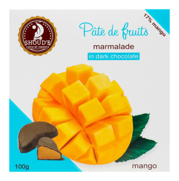 Мармелад в шоколаді Манго Pate de fruits Shoud'e к/у 100г