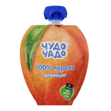 Пюре для дітей від 4міс натуральне стерилізоване Персик Premium Чудо-Чадо д/п 90г