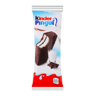 Тістечко бісквітне з шоколадом та молочною та какао начинкою Pingui Kinder м/у 30г