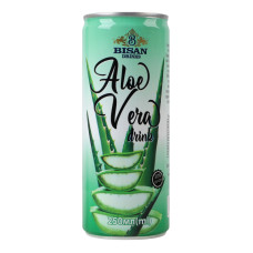 Напій безалкогольний соковий негазований Aloe vera Bisan Drinks з/б 250мл
