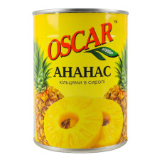 Ананас кільцями в сиропі Oscar foods з/б 565г