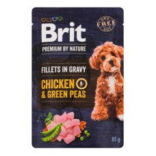 Корм вологий повнораціонний для дорослих собак усіх порід Chicken&Green peas Premium by Nature Brit д/п 85г Корм вологий повнораціонний для дорослих собак усіх порід Chicken&Green peas Premium by Nature Brit д/п 85г