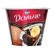 Десерт сирковий 3.4% з наповнювачами Банан-шоколад Дольче ст 200г