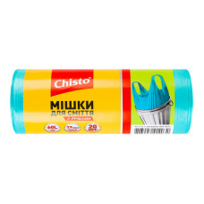 Мішки для сміття з ручками 60л Chisto 20шт