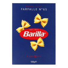 Вироби макаронні з твердих сортів пшениці Farfalle №65 Barilla к/у 500г