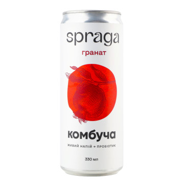 Напій безалкогольний слабогазований Гранат Комбуча Spraga с/пл 330мл