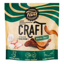 Грінки житньо-пшеничні хвилясті Часник Craft Bread chips Flint д/п 90г