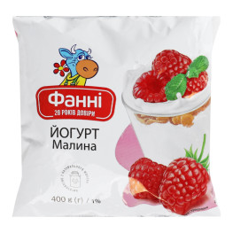Йогурт 1% питний Малина Фанні м/у 400г