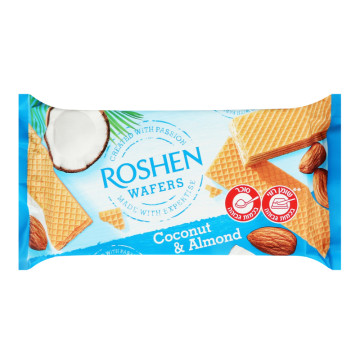 Вафлі Coconut&Almond Wafers Roshen м/у 216г