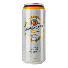 Пиво 0.5л 5.1% світле пшеничне нефільтроване пастеризоване Weissbier Mecklenburger з/б