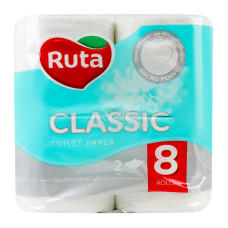 Папір туалетний 2-х шаровий 150 листів Classic Ruta 8шт