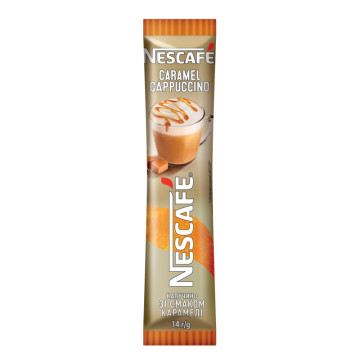 Напій кавовий розчинний зі смаком карамелі Caramel cappuccino Nescafe м/у 14г
