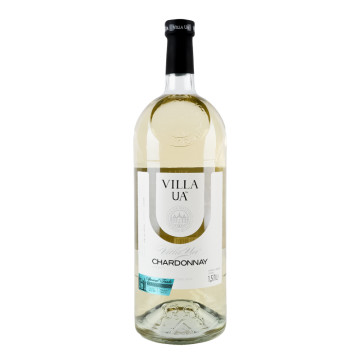 Вино 1.5л 9.5-14% біле сухе Chardonnay Villa UA пл