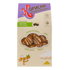 Печиво пісочне З шоколадом в білій шоколадній глазурі Корисна Кондитерська к/у 90г