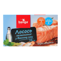 Лосось атлантичний у власному соку Banga к/у 120г