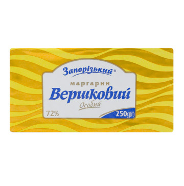 Маргарин 72% столовий Вершковий особий Запорізький м/у 250г