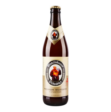 Пиво світле пастеризоване Franziskaner Premium Weissbier Naturtrüb 5.0% с/пл 500мл