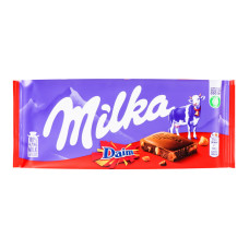 Шоколад молочний зі шматочками хрумкої карамелі з мигдалем Milka м/у 100г