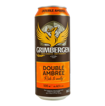 Пиво спеціальне темне пастеризоване Double ambree Grimbergen 6.5% з/б 500мл