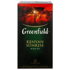 Чай чорний байховий дрібний Kenyan sunrise Greenfield к/у 25х2г