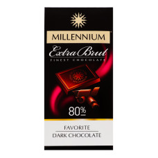 Шоколад 80% чорний Extra Brut Favorite Millennium к/у 100г