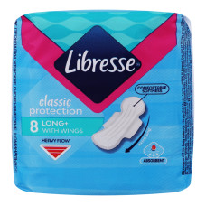 Прокладки гігієнічні Classic Protection Long+ Libresse 8шт