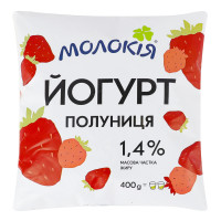 Йогурт 1.4% питний Полуниця Молокія м/у 400г