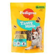 Корм сухий додатковий для дорослих собак з яловичиною та сиром Tasty minis Pedigree д/п 140г