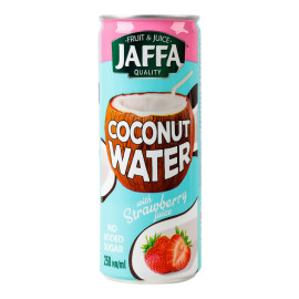 Вода кокосова стерилізована з соком полуниці Jaffa з/б 250мл