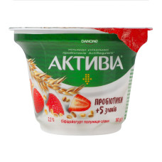 Біфідойогурт 2.2% Полуниця-злаки Активіа ст 180г