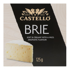 Сир 50% з білою пліснявою Brie Castello к/у 125г