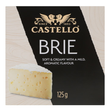 Сир 50% з білою пліснявою Brie Castello к/у 125г