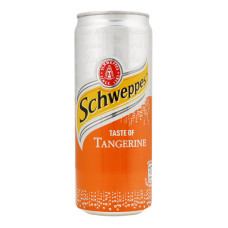 Напій безалкогольний сильногазований соковмісний на ароматизаторах Tangerine Schweppes з/б 330мл