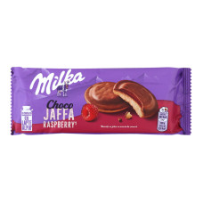 Печиво бісквітне вкрите молочним шоколадом Raspberry jelly Choco Jaffa Milka м/у 147г