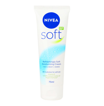 Крем для обличчя рук та тіла інтенсивний зволожуючий Soft Nivea 75мл