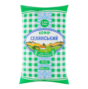 Кефір 1% Селянський м/у 900г