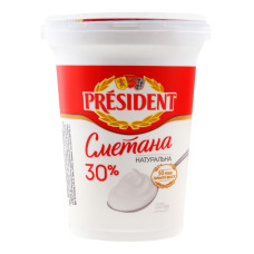 Сметана 30% President ст 325г