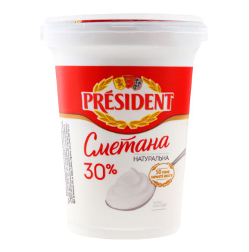 Сметана 30% President ст 325г