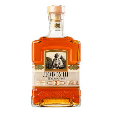 Коньяк 500мл 40% ординарний 3 зірки Довбуш Карпатський пл