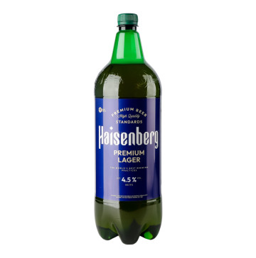 Пиво 1.8л 4.5% світле пастеризоване фільтроване Преміум Лагер Haisenberg п/пл