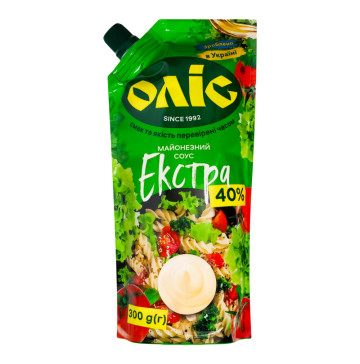Соус майонезний 40% Екстра Оліс д/п 300г
