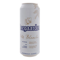 Пиво 0.5л 4.9% світле нефільтроване пастеризоване Blanche Hoegaarden з/б
