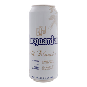 Пиво 0.5л 4.9% світле нефільтроване пастеризоване Blanche Hoegaarden з/б