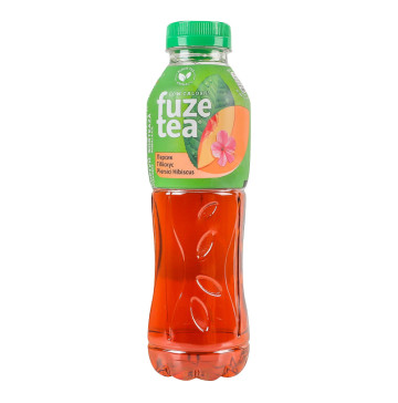 Чай холодний чорний зі смаком персика та гібіскуса Fuzetea п/пл 500мл